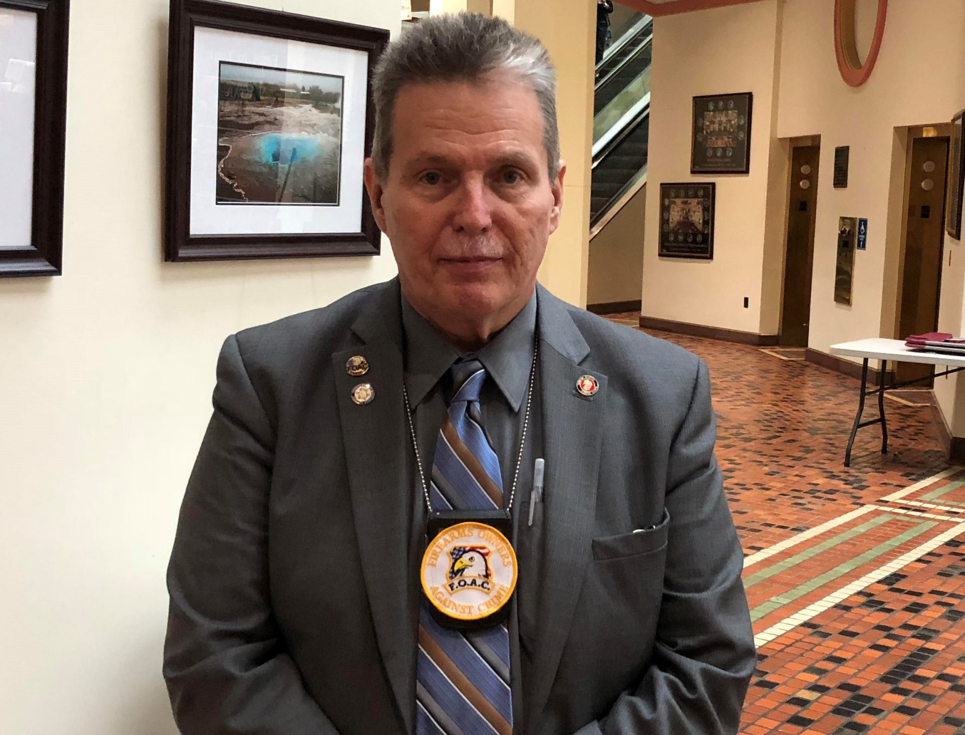 Kim Stolfer, president of Firearms Owners Against Crime, was at the state Capitol on Sept. 24, 2018, to lobby against two gun bills.