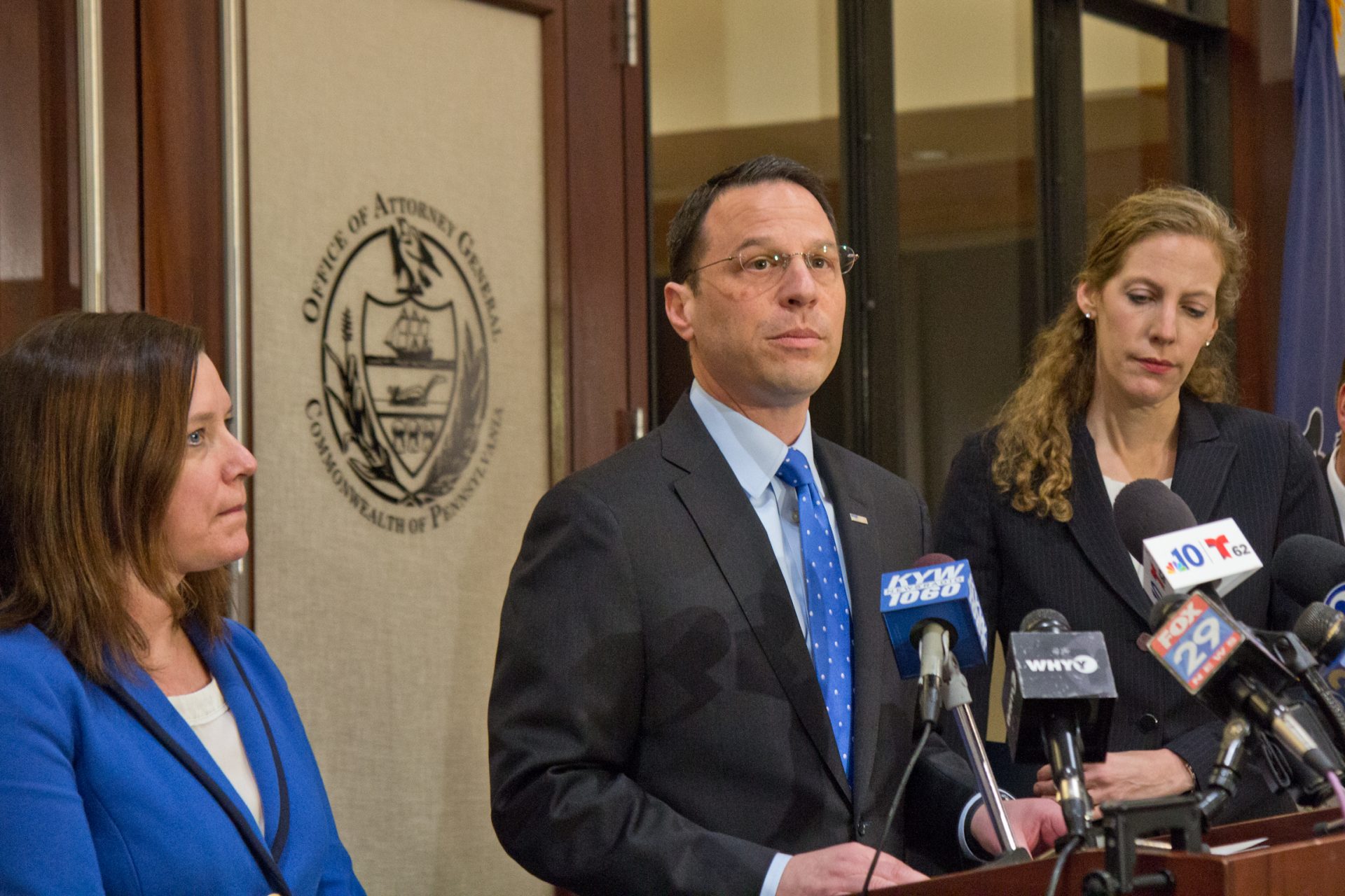 Pennsylvania Attorney General Josh Shapiro announces charges of fraud and conspiracy against Liberation Way, an addiction treatment center, and other parties.