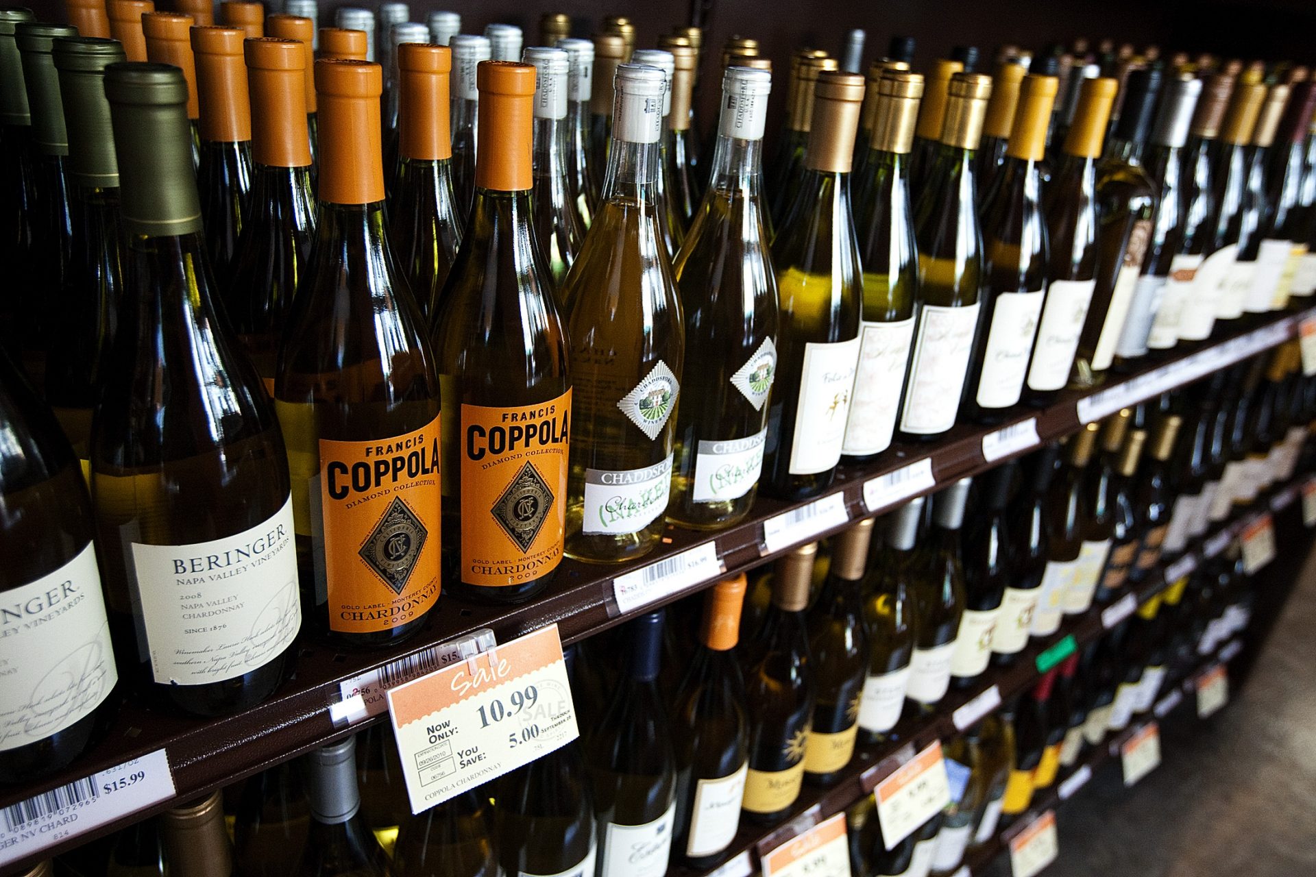 Bottles of wine are on display at the state-run wine and spirits store at 333 Market St. in Harrisburg.