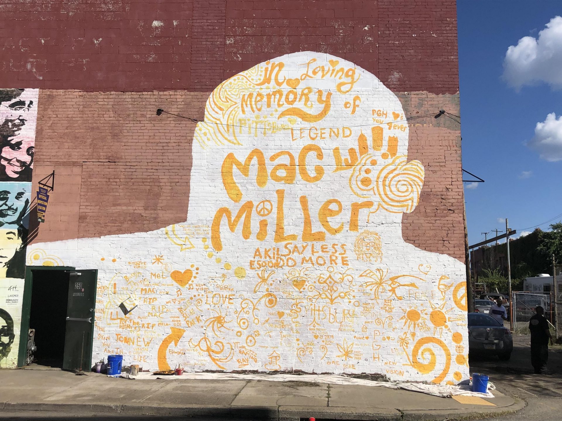 A mural in memory of Mac Miller was painted by students and local artists in Pittsburgh's Larimer neighborhood on Wednesday, August 28, 2019. The mural is part of the MLK Mural Project, which includes more than 350 pieces in Allegheny County.