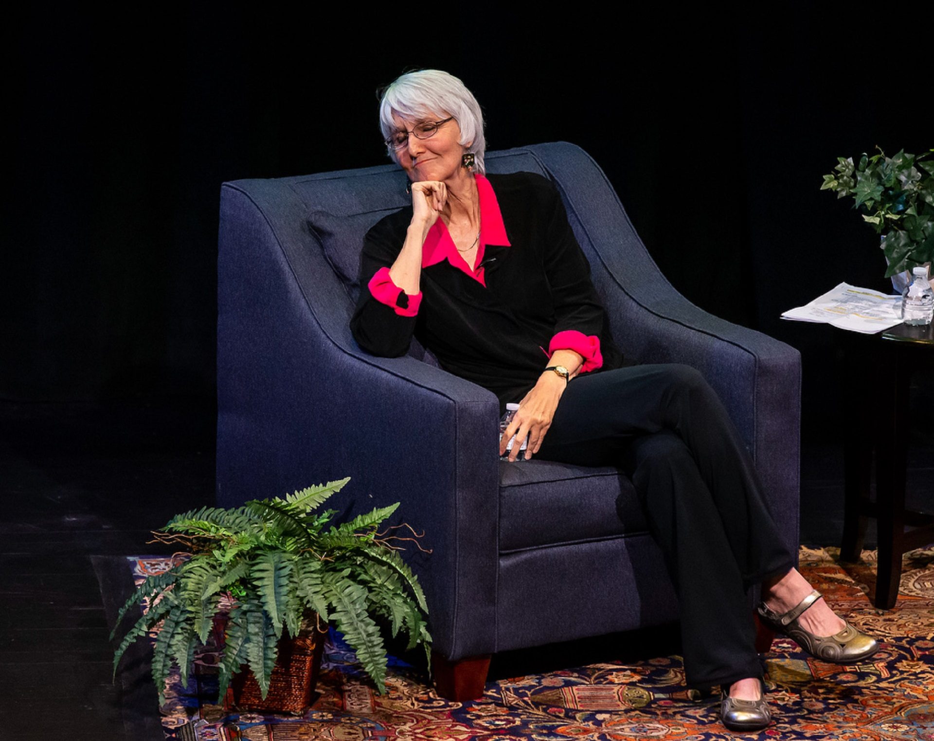 Sue Klebold, an advocate of mental health awareness and mother of one of the Columbine High School shooters, speaks at Penn State Harrisburg on September 16, 2019.