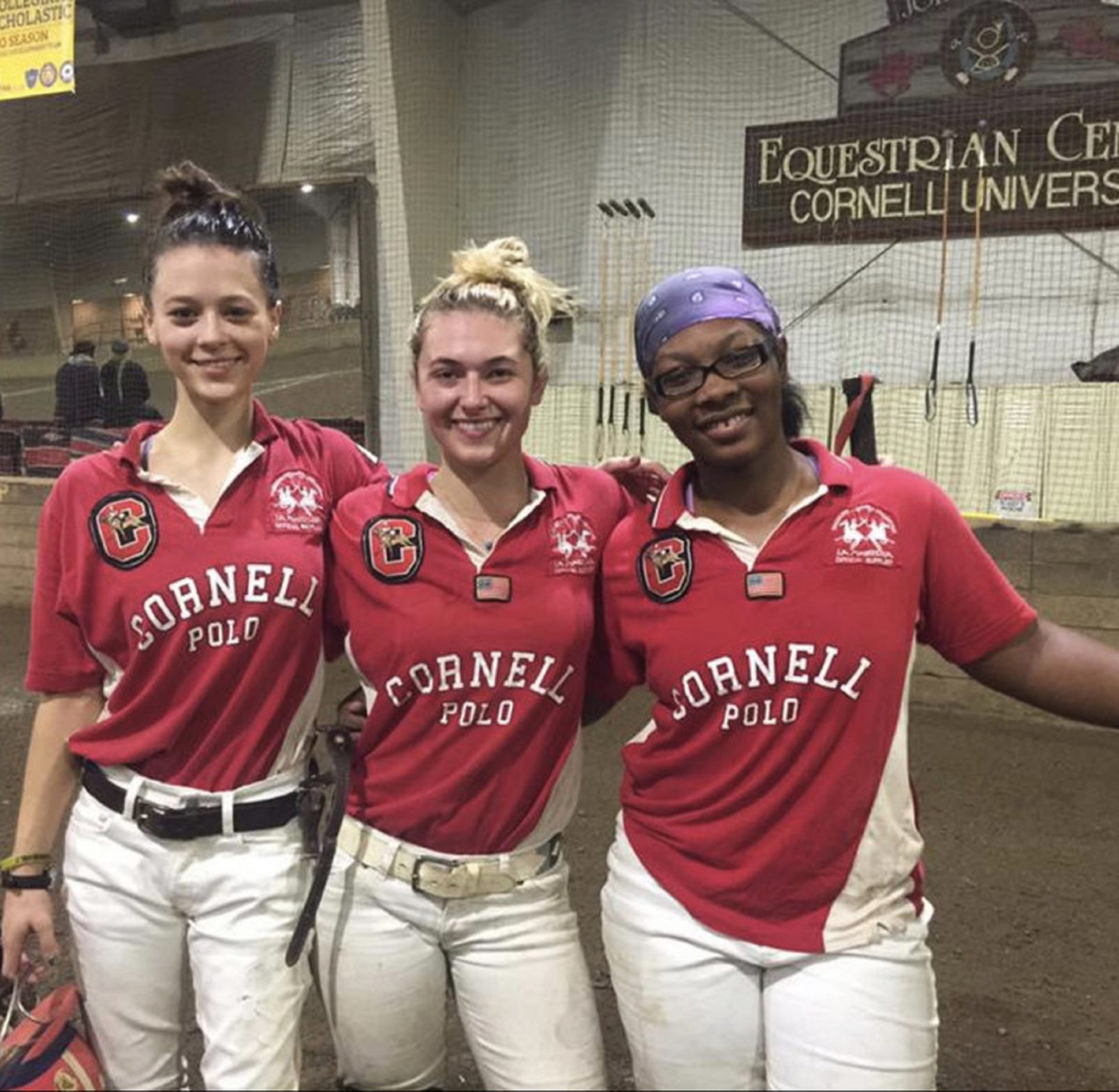 Shariah Harris (right) is one of the captains of the Cornell University polo team.