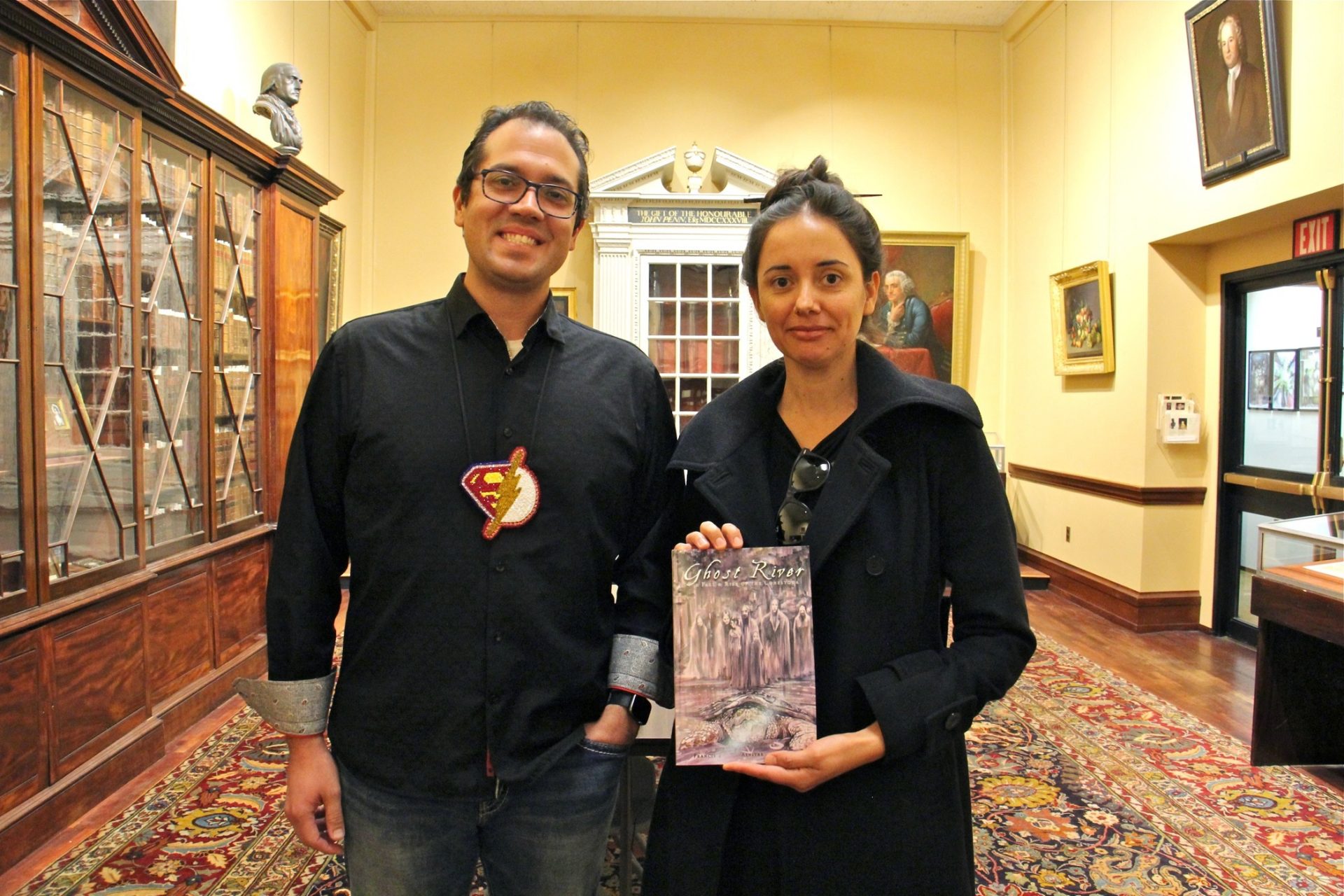 Writer Lee Francis 4 and artist Weshoyot Alvitre collaborated on "Ghost River," a graphic novel about the massacre of Conestoga Native Americans at Lancaster in 1763. The Library Company of Philadelphia commissioned the work and provided research materials from its archives. 