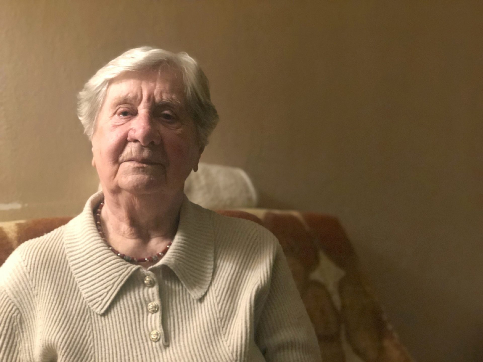 Janina Iwanska, 89, is photographed in her Warsaw apartment. She was sent to Auschwitz after she was separated from her parents at the age of 14 during the Warsaw Uprising in 1944 when the Nazis laid siege to the city. She arrived to the death camp at the height of its exterminations, when the SS guards killed 330,000 people in a span of eight weeks.