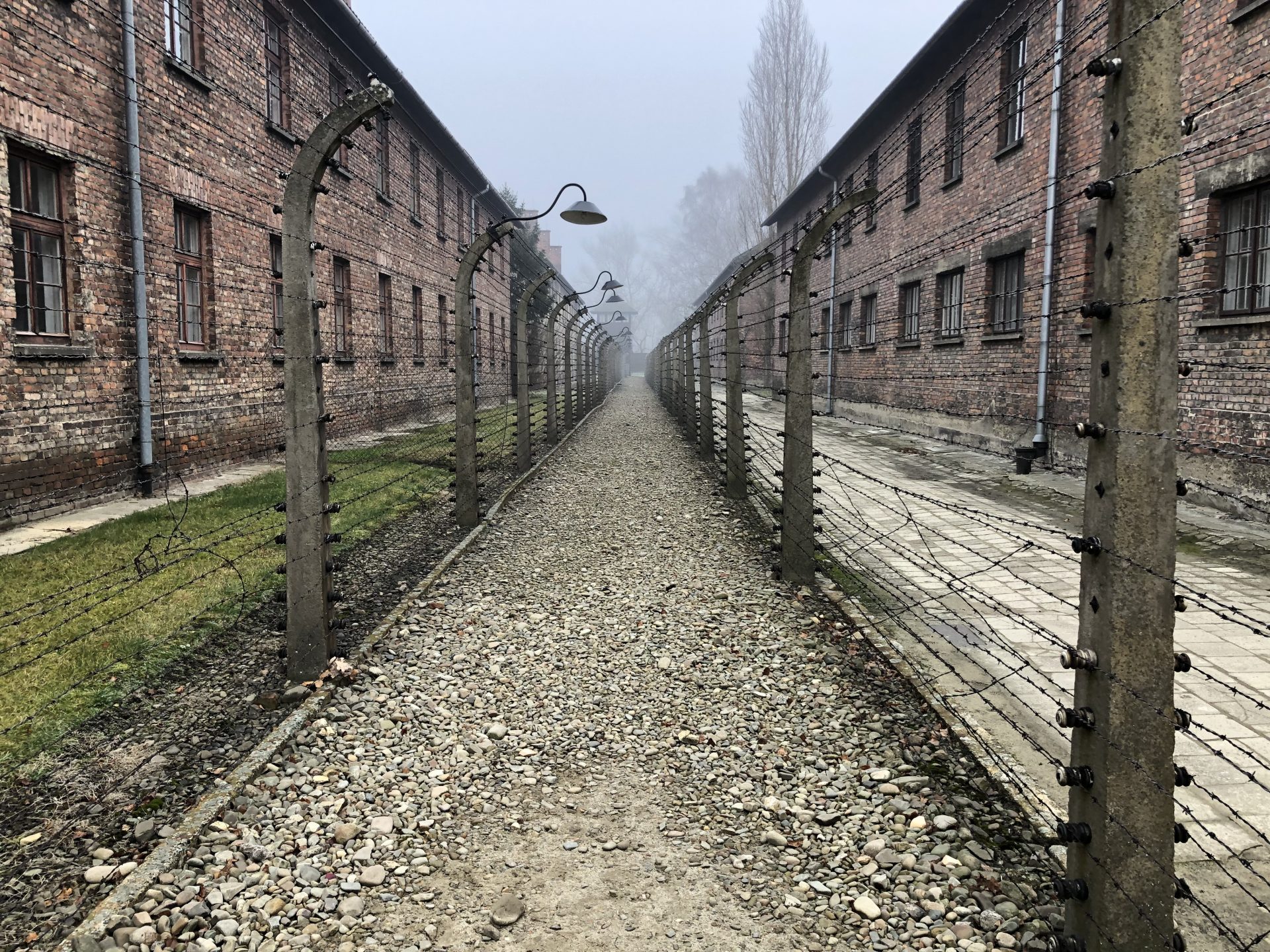 The former site of the Auschwitz death camp has been preserved to appear the same as it looked 75 years ago, when it was liberated by the Soviet Army. Some 1.3 million people were deported to the camp, and 1.1 million died there.