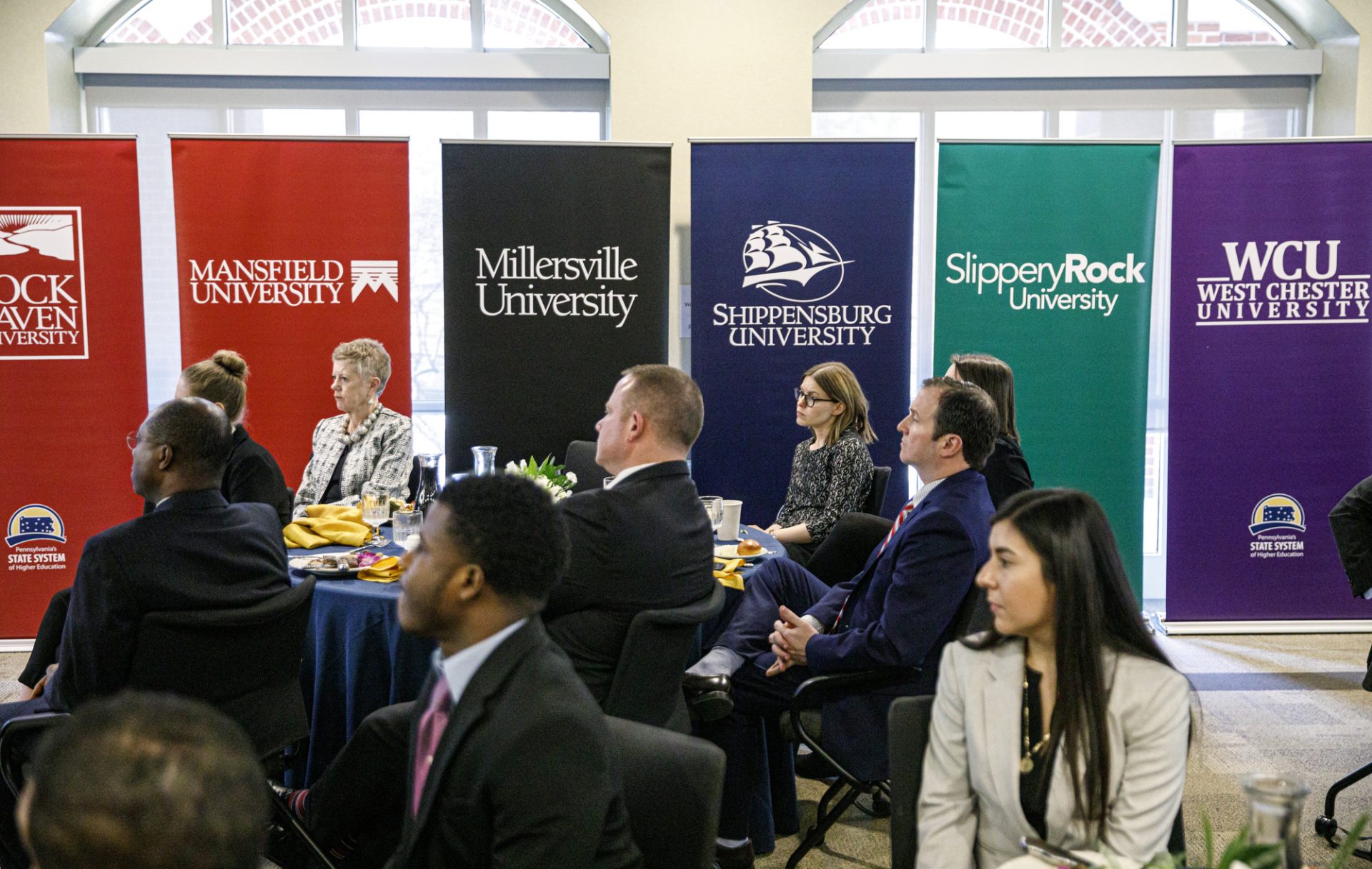 State System of Higher Education Chancellor Dan Greenstein delivers his state of the system address, January 15, 2020. Greenstein is the head of a system of 14 state-owned colleges and universities.