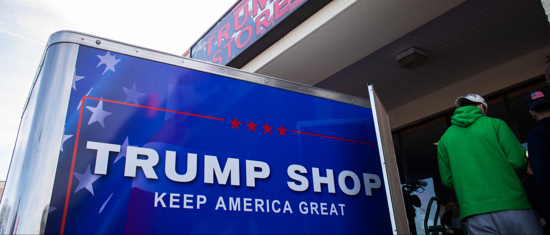 The Trump Store in Bensalem, PA saw large crowds of shoppers this Saturday.