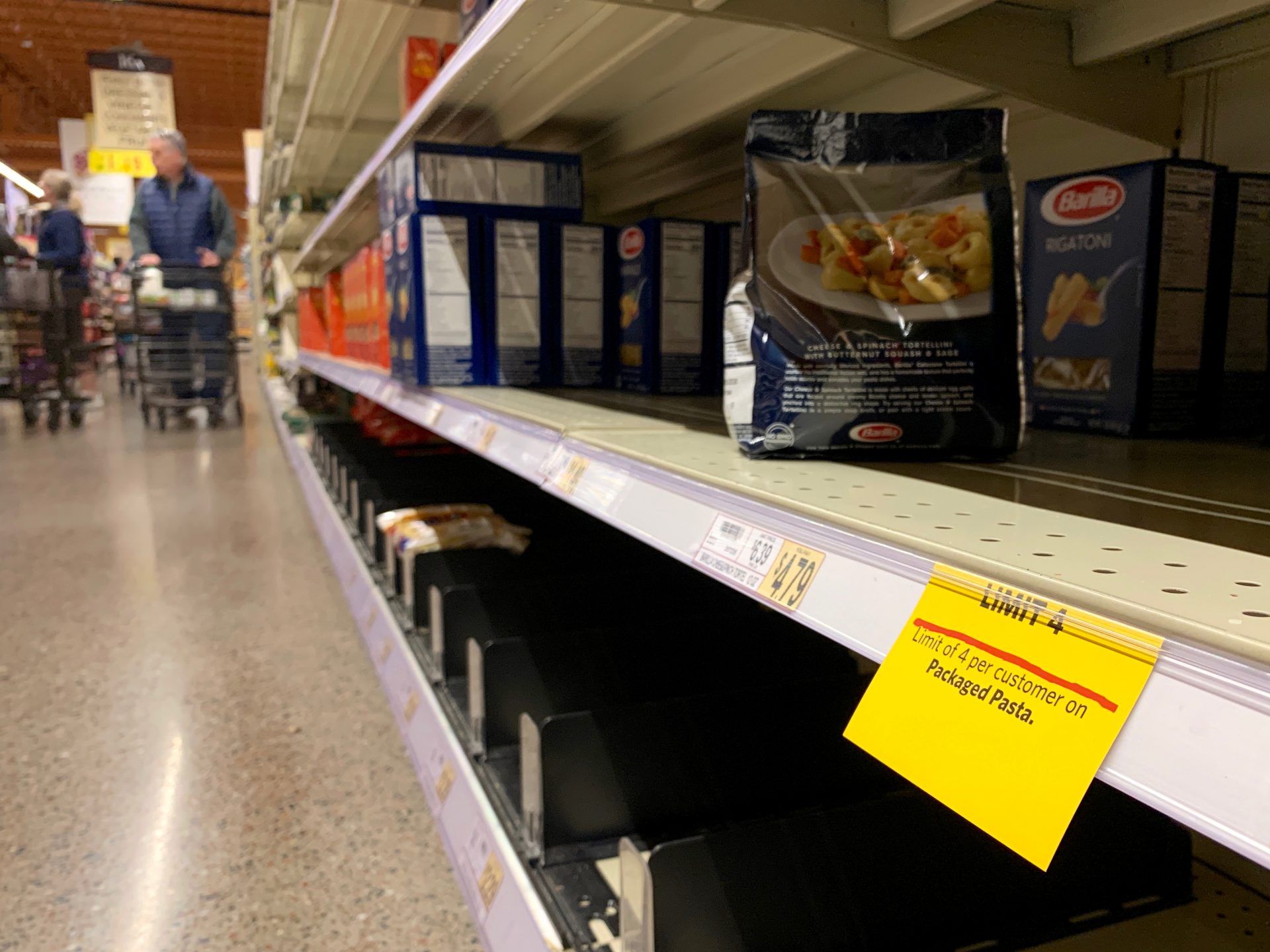 Wegmans in Mechanicsburg, Pa., is asking customers to limit purchases on certain items that have been more popular amid coronavirus concerns.a