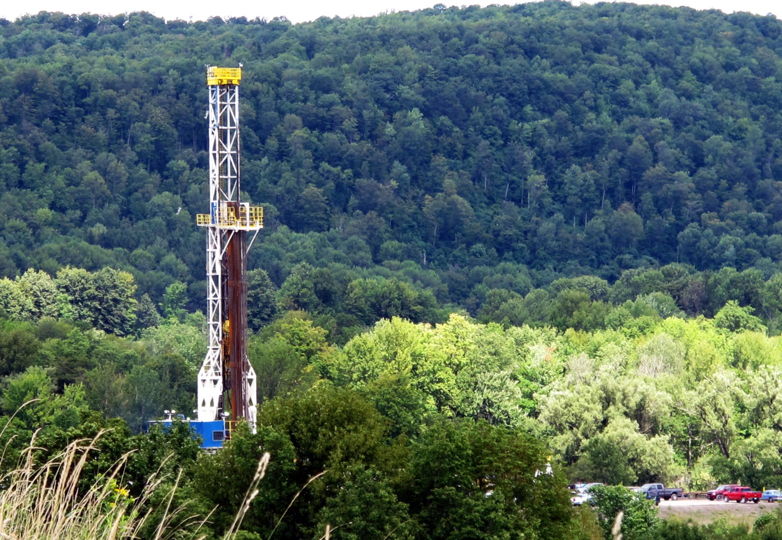 A drilling rig in the Tioga Staet Forest