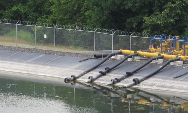 A water withdrawal pool in Bradford County.