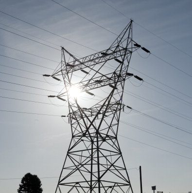 Towers carry electricity from the Peach Bottom Nuclear Power Plant in Lancaster County, Pennsylvania.