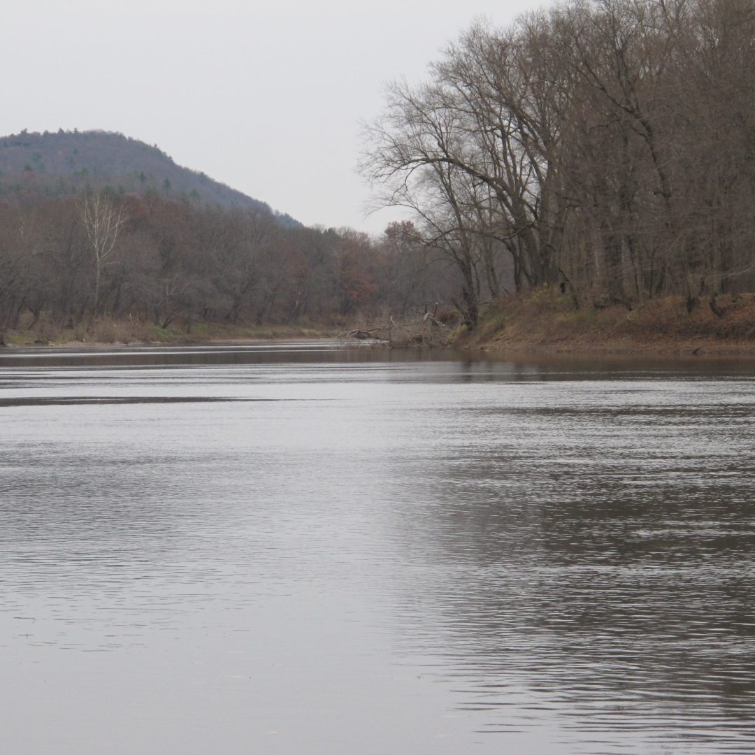 A view of the Delaware River from Milford, Pa. The  Delaware River Basin Commission has proposed a fracking ban in the basin, but New Jersey's governor wants the commission to ban related activities as well.