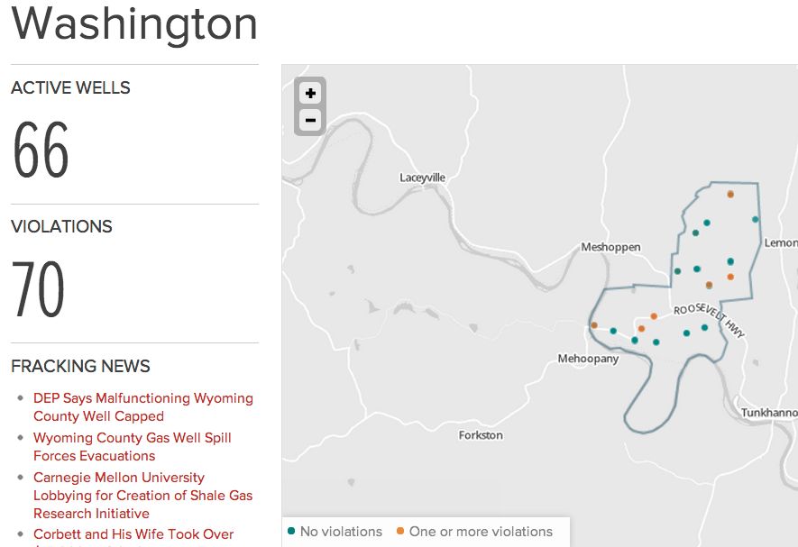 Click on the image above to access an interactive map of all gas wells in Pennsylvania, as of June 30,  2012.