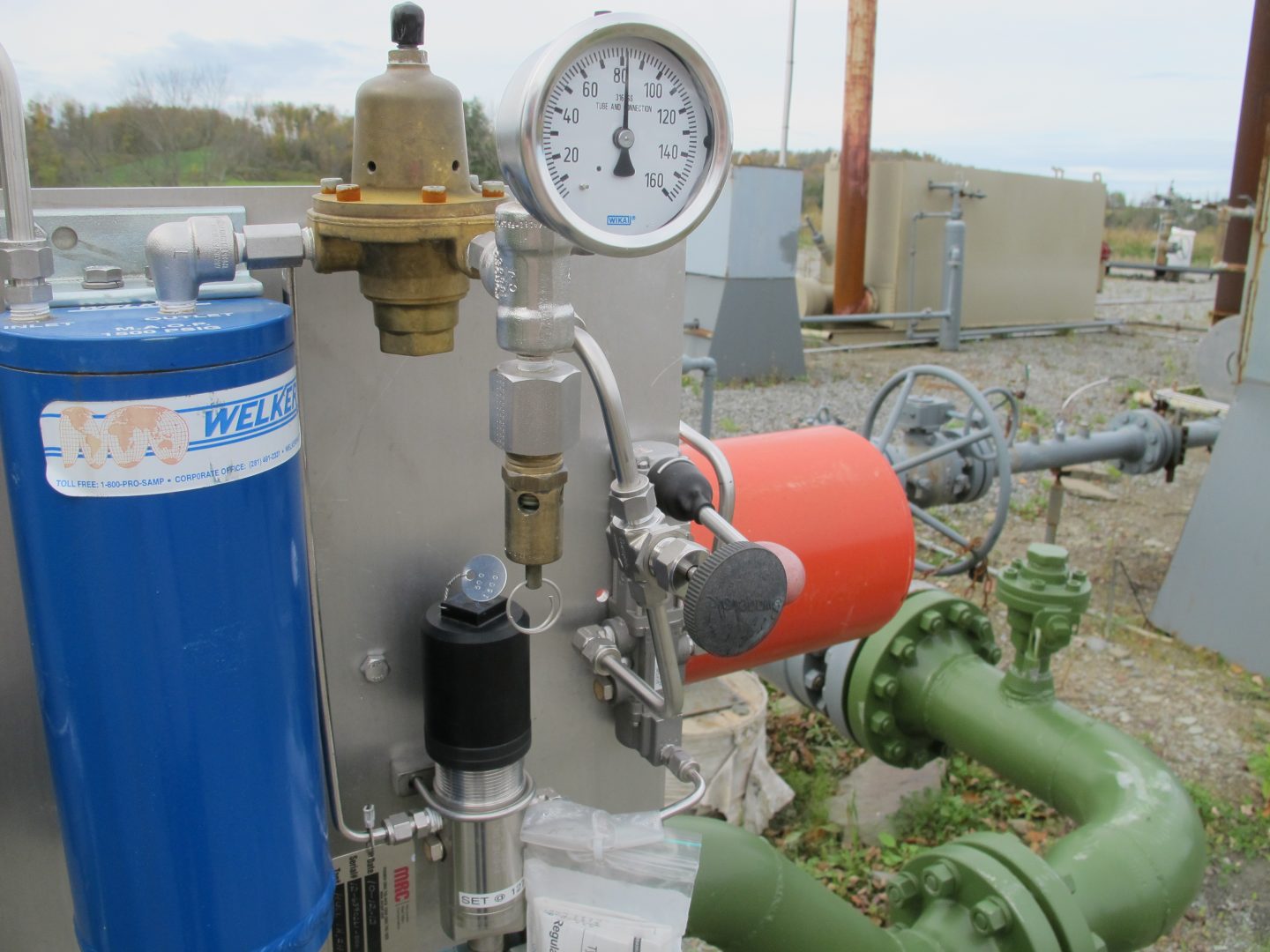 Metering equipment at a producing gas well in Susquehanna County.