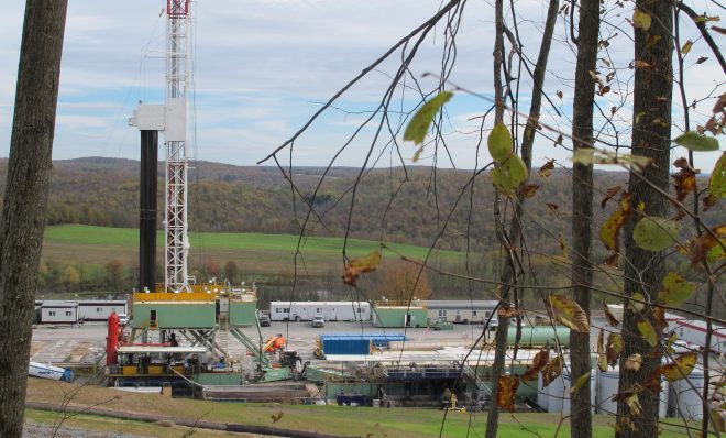 A natural gas drilling site in Susquehanna County.