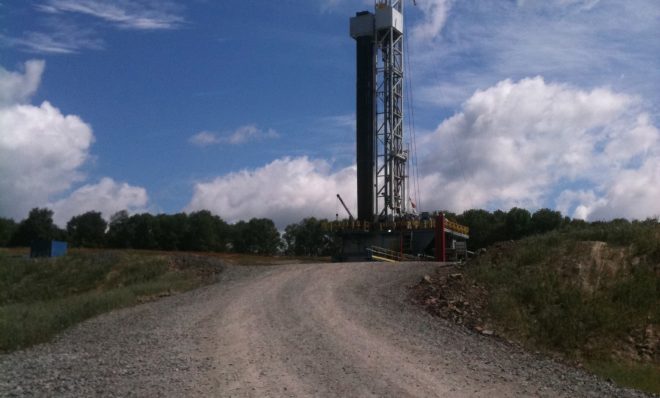 A natural gas well in northeastern Pennsylvania.