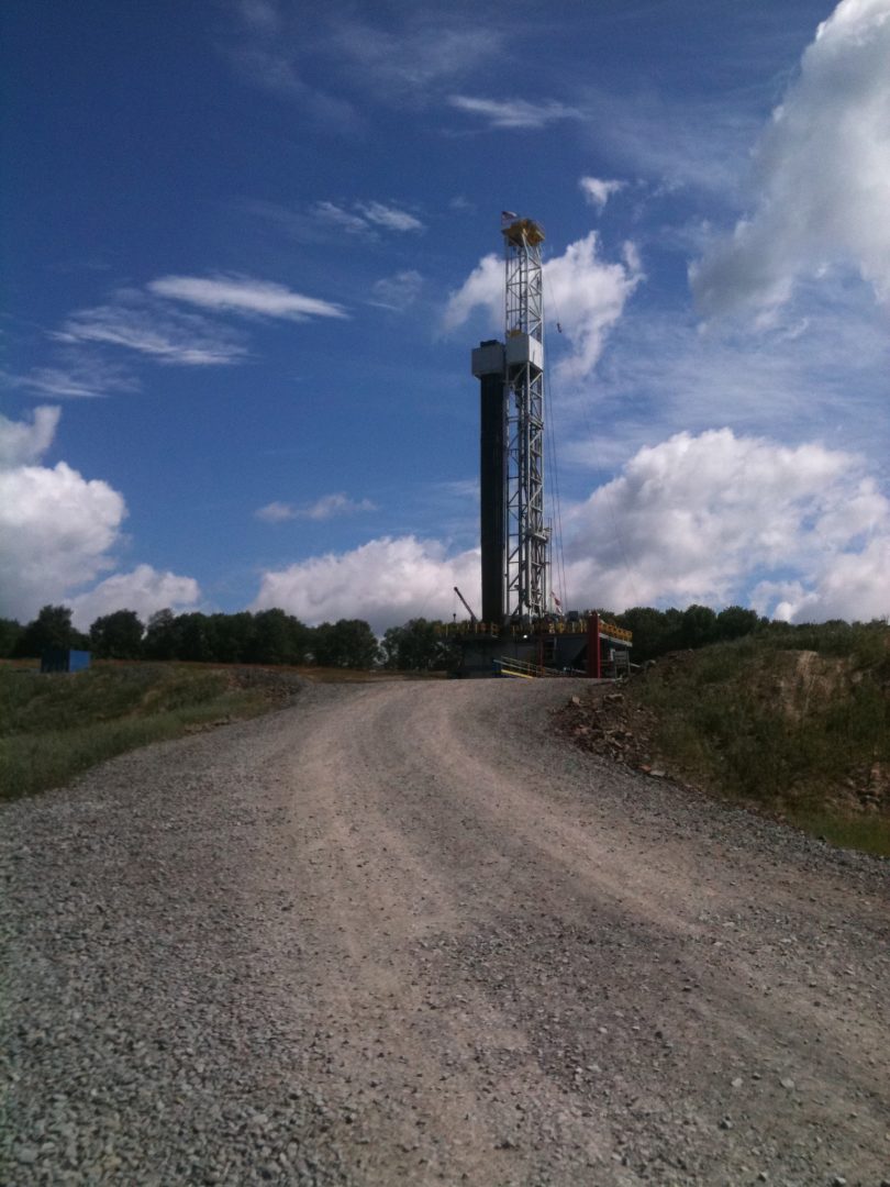 A natural gas well in northeastern Pennsylvania.