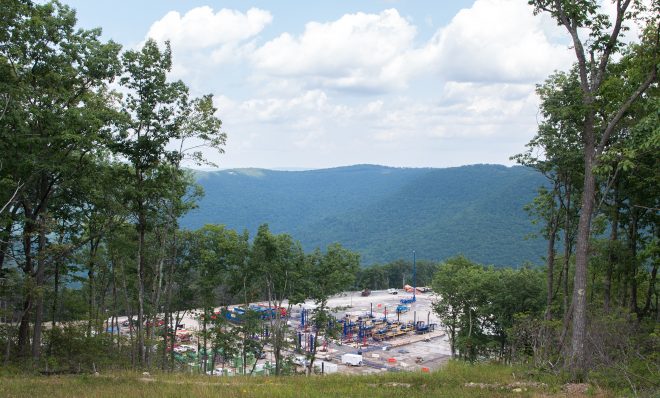 A wellpad in the Loyalsock State Forest. 