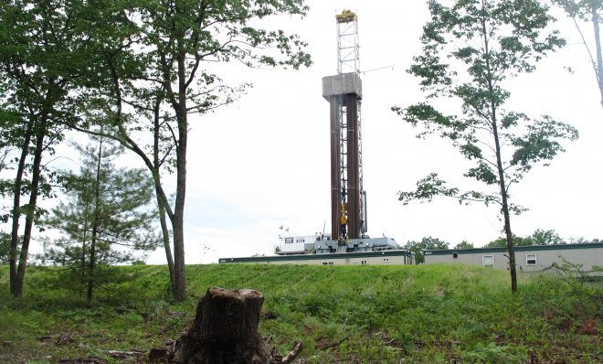 A gas rig in the Tiadaghton State Forest. 