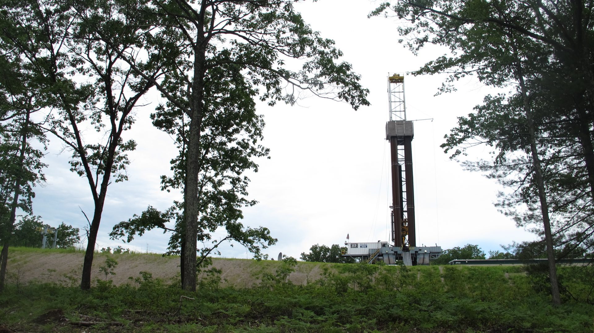 A drill rig in the Tiadaghton State Forest.