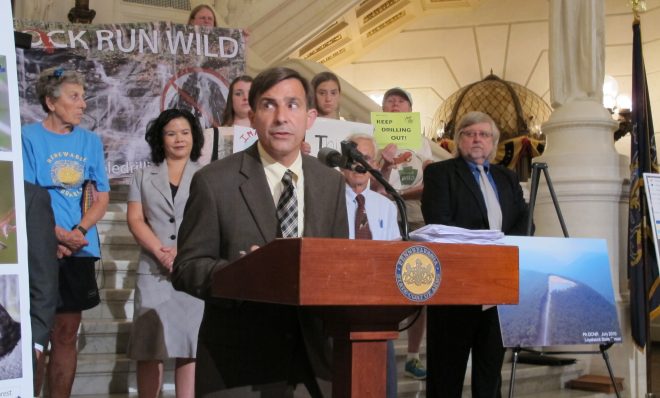 Rep. Greg Vitali (D- Delaware) at a news conference in 2016. 