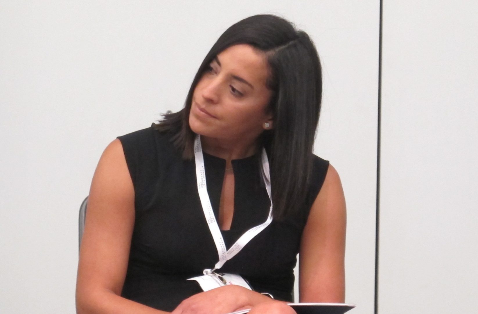 FILE PHOTO: Gov. Tom Wolf aide, Yesenia Bane, speaking on a panel discussion at the Marcellus Shale Coalition's annual conference in Pittsburgh in September 2016.