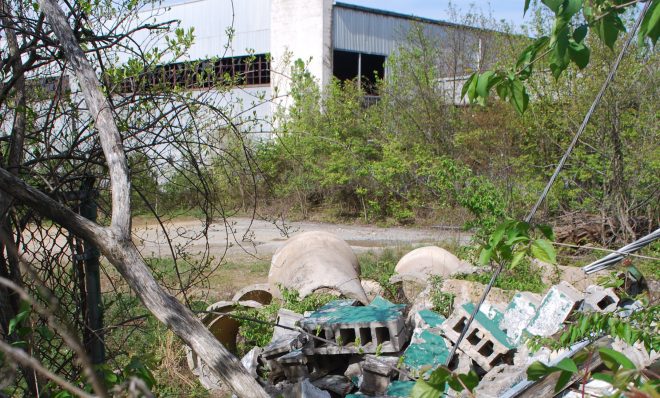 The contaminated Bishop Tube site in East Whiteland Township, Chester County. Environmentalists say DEP has neglected the cleanup over many years.