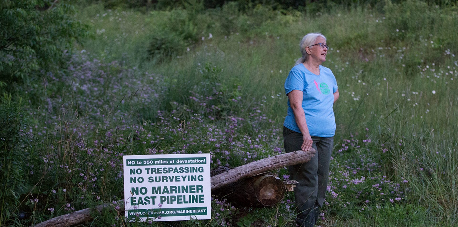 Ellen Gerhart has been battling with Sunoco Logistics over the construction of the Mariner East 2 pipeline on their property in Huntingdon County, Pennsylvania. 