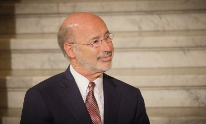 Gov. Tom Wolf said he could not remember a campaign pledge he made to join a regional effort to cap carbon emissions.
