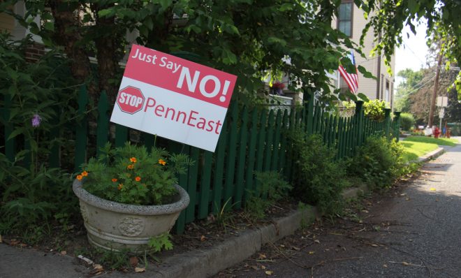 Opponents of the planned PennEast Pipeline say the company is attempting to mislead the public over the need for the pipeline, which would run from Pennsylvania through towns like this in Milford, NJ.
