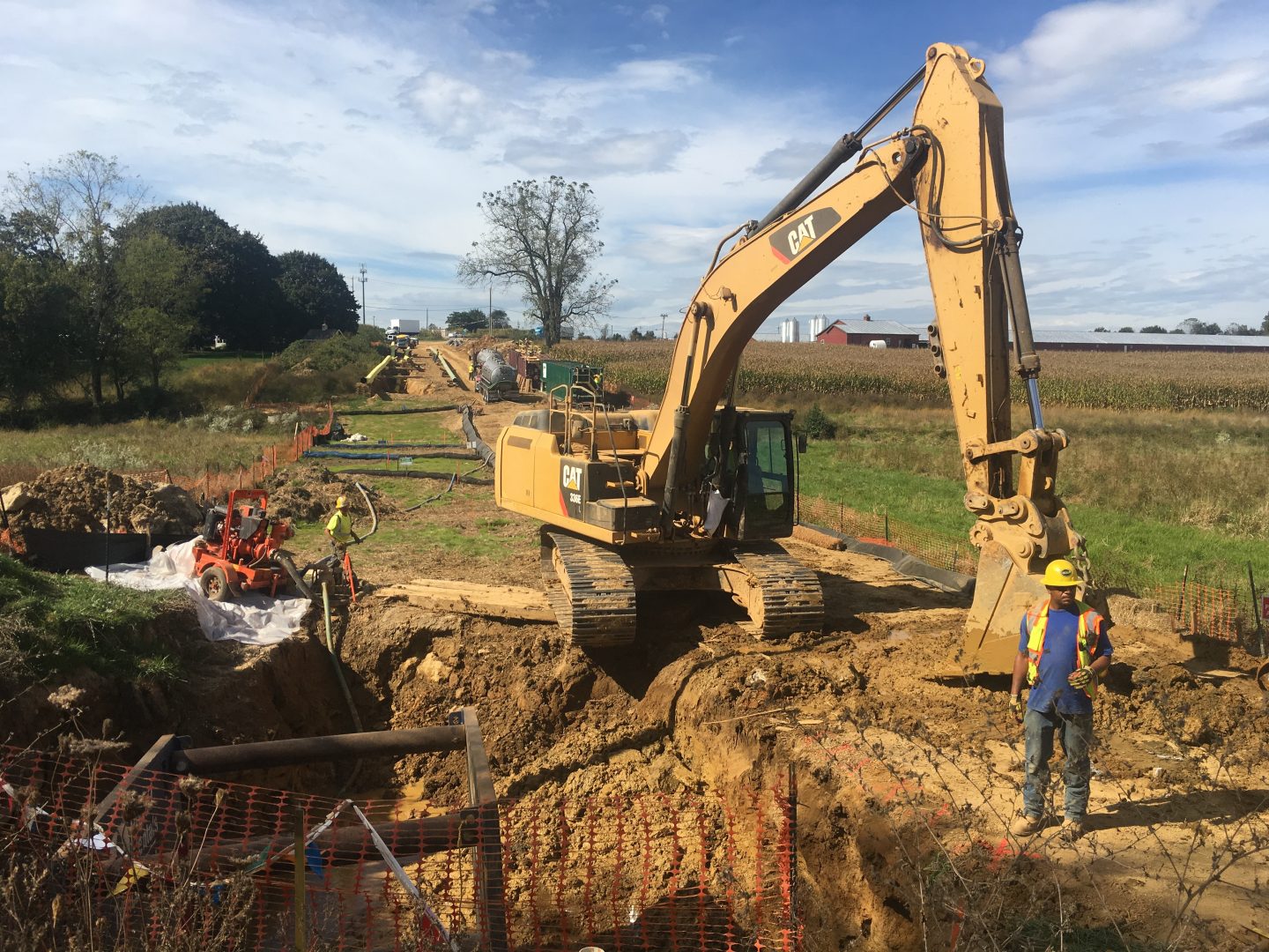 A Mariner East 2 construction site in rural Pennsylvania. The Public Utility Commission lifted a ban  on construction of a valve, removing one obstacle to completion of the troubled project.