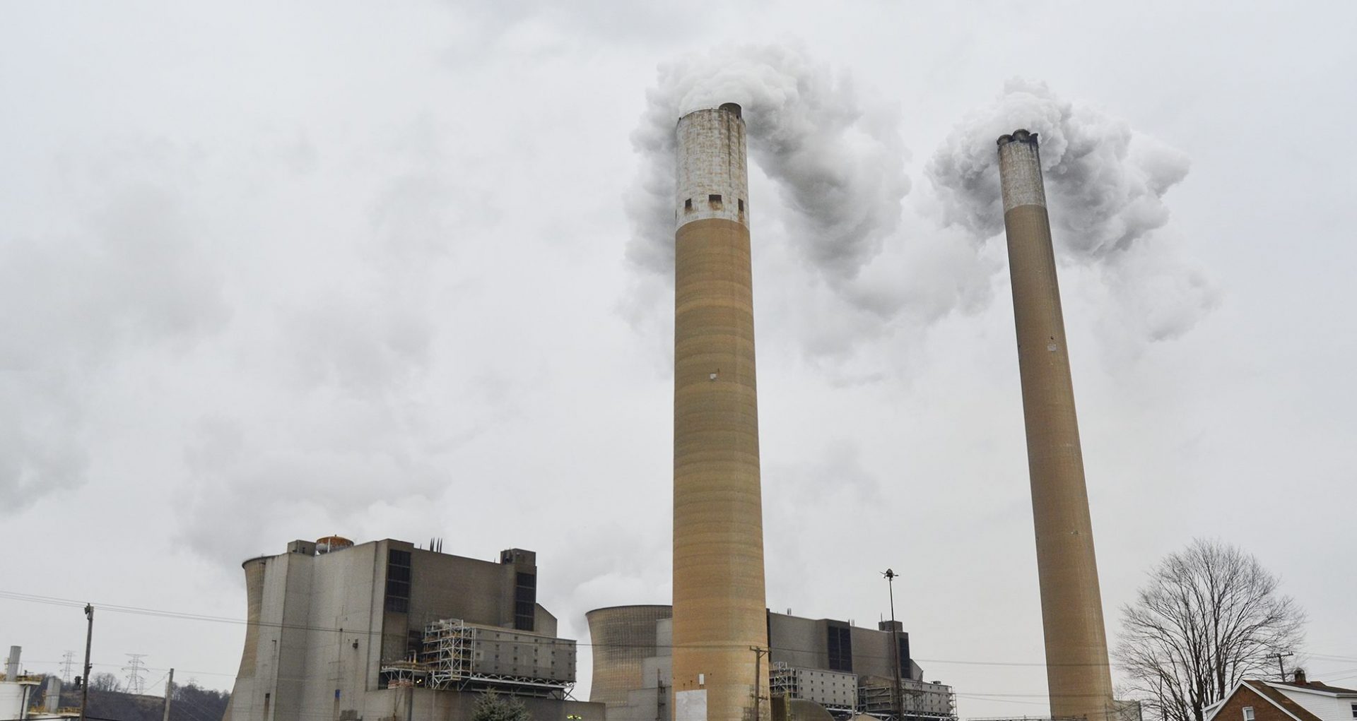 The Bruce Mansfield Power Plant burns coal to generate electricity in Beaver County.