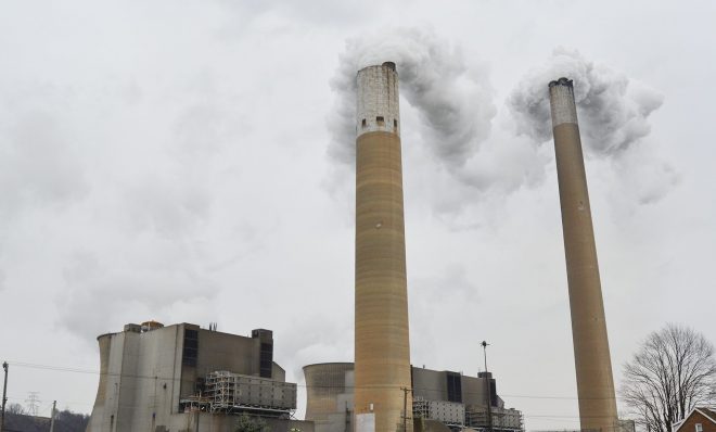 The Bruce Mansfield Power Plant burns coal to generate electricity in Beaver County.