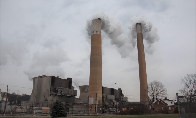 Bruce Mansfield coal-fired power plant in Shippingport, Pa., which was retired early in November 2019.