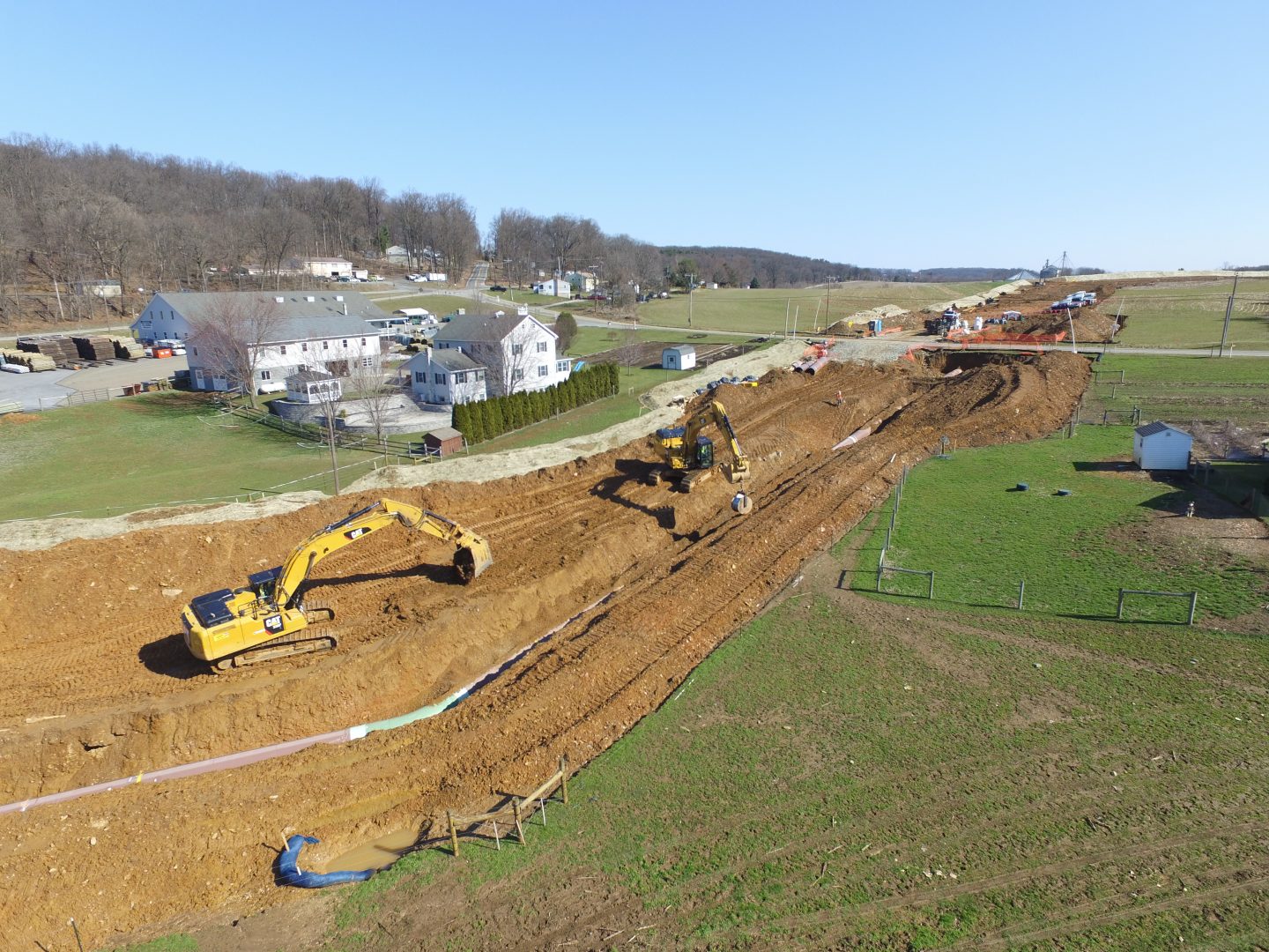 Atlantic Sunrise Pipeline construction in Lancaster County. (March 2018)