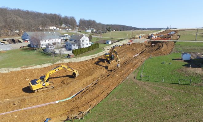 Atlantic Sunrise Pipeline construction in Lancaster County. (March 2018)