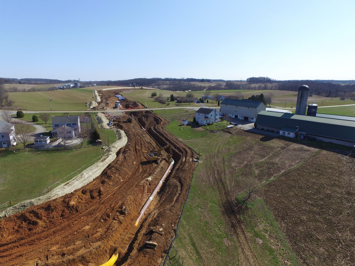 Atlantic Sunrise Pipeline construction in Lancaster County.