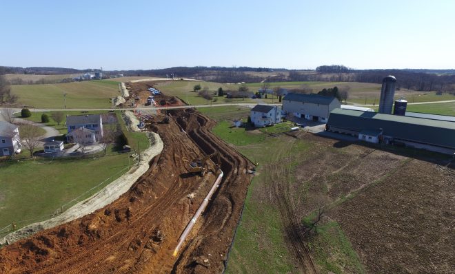 Atlantic Sunrise Pipeline construction in Lancaster County.