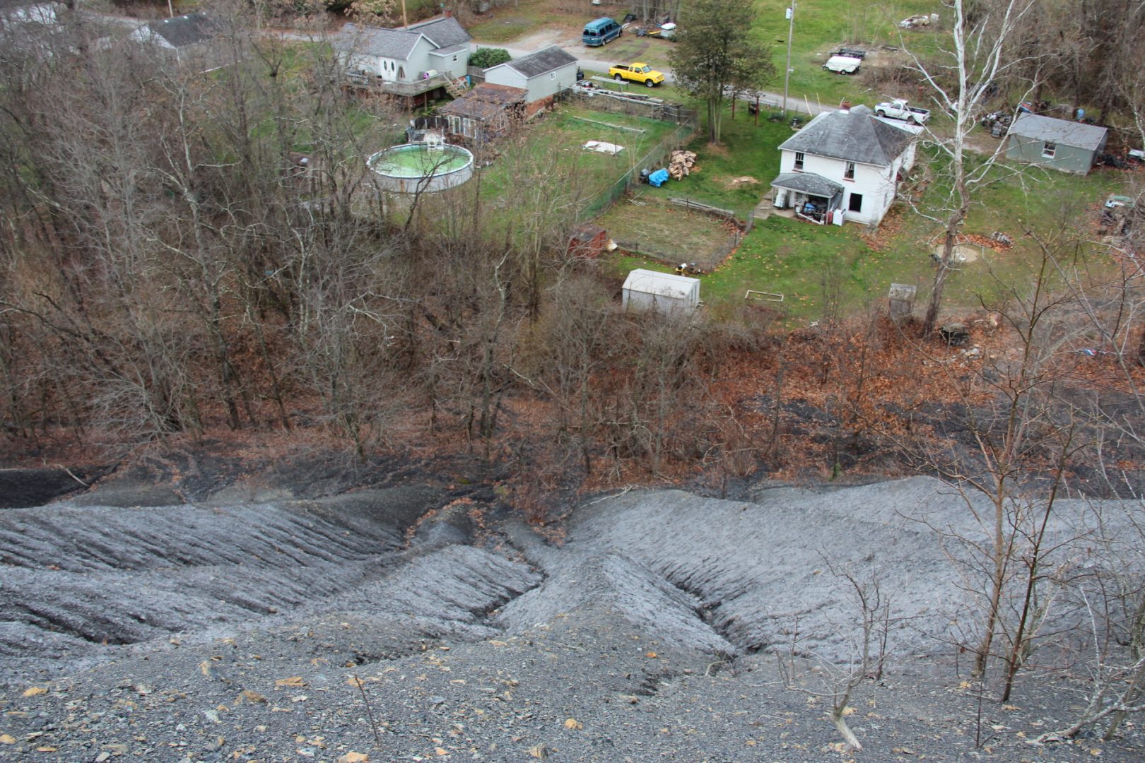 The Black Dog Hollow waste coal pile in East Bethlehem Township, Washington County. Photo: Reid R. Frazier