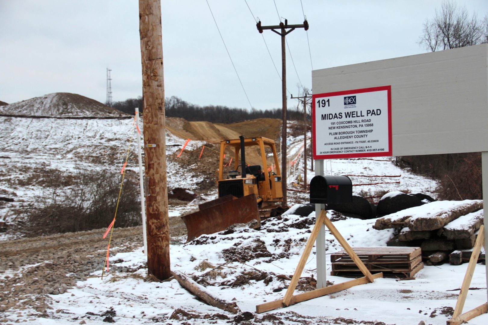 Huntley & Huntley Energy Exploration's Midas Well pad, the first Marcellus shale gas well in the Pittsburgh suburb of Plum.