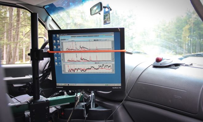 In this 2016 photo, scientists from Carnegie Mellon use mobile labs to detect methane leaks from the natural gas industry.  