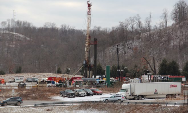 A Marcellus shale gas well in Washington County, Pa. 