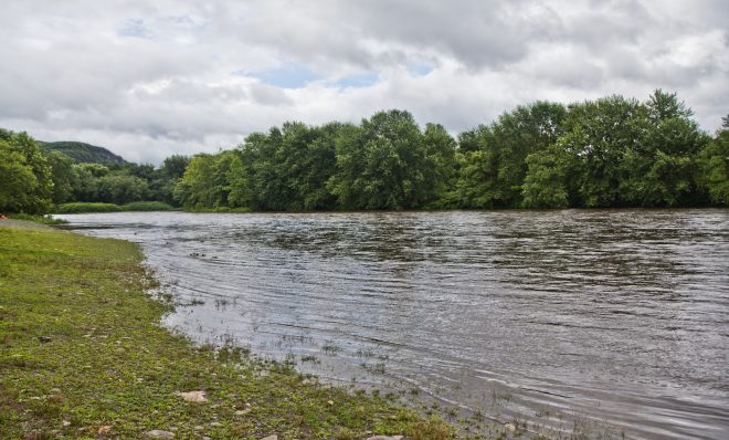 A view of the Delaware River in Monroe County.