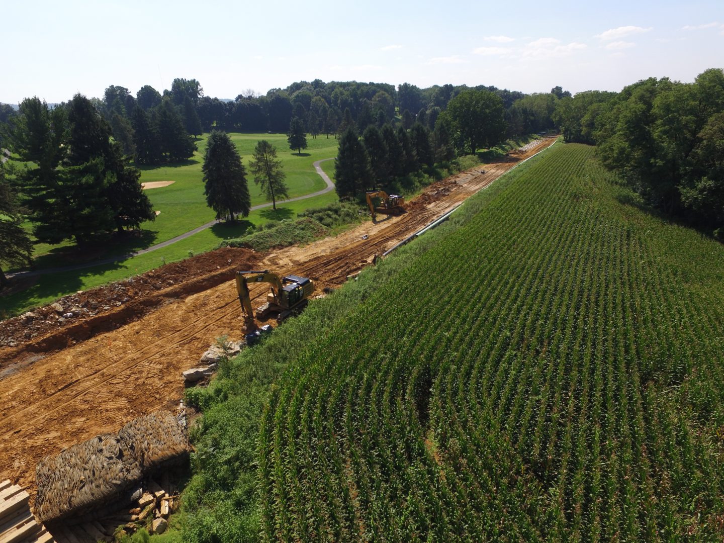 Mariner East 2 pipeline construction in Lebanon County August 24, 2018