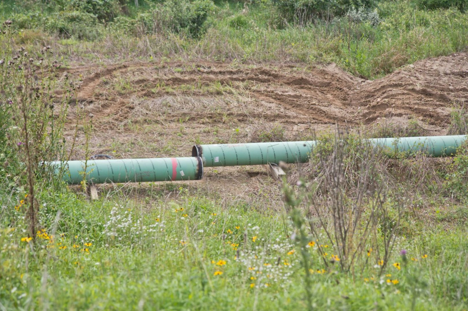 A Mariner East 2 pipeline construction  site is shown off Valley Road near Media, Pa., on Aug. 22. The site is close to where Sunoco is digging up a section of the pipeline after discovering a coating issue that needed to be fixed. 