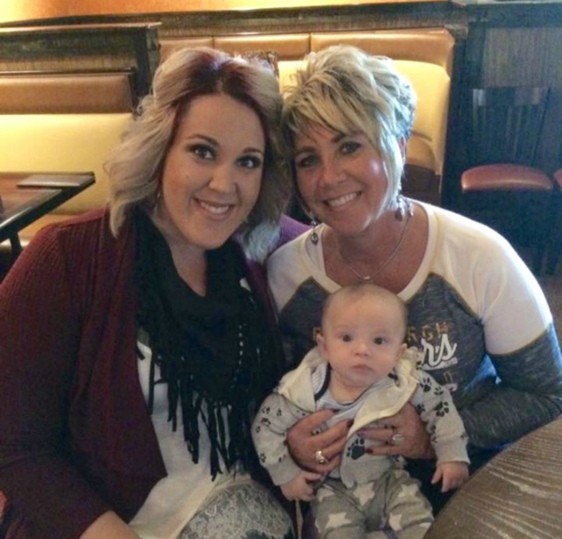 Wendy Loranzo with her daughter, Liz Loranzo, and grandson, Carson Cox. Liz died of an overdose in 2017.