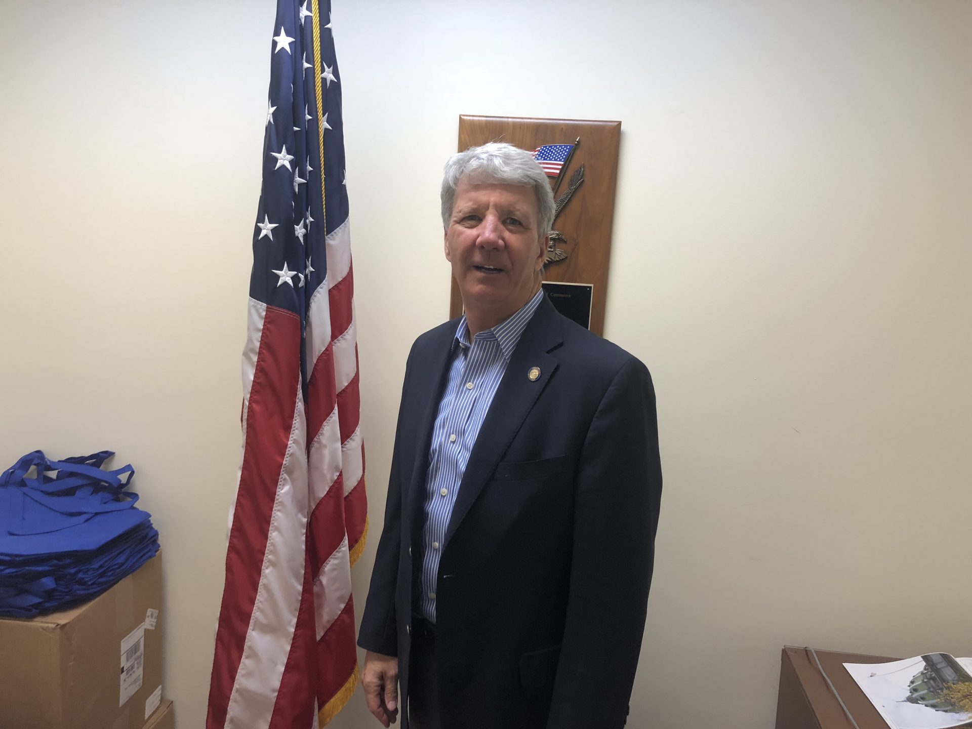 State Sen. Tom Killion, a Republican from Delaware County, is up for re-election in 2020. He is seen here in his Brookhaven district office on Wednesday Nov. 28, 2018.