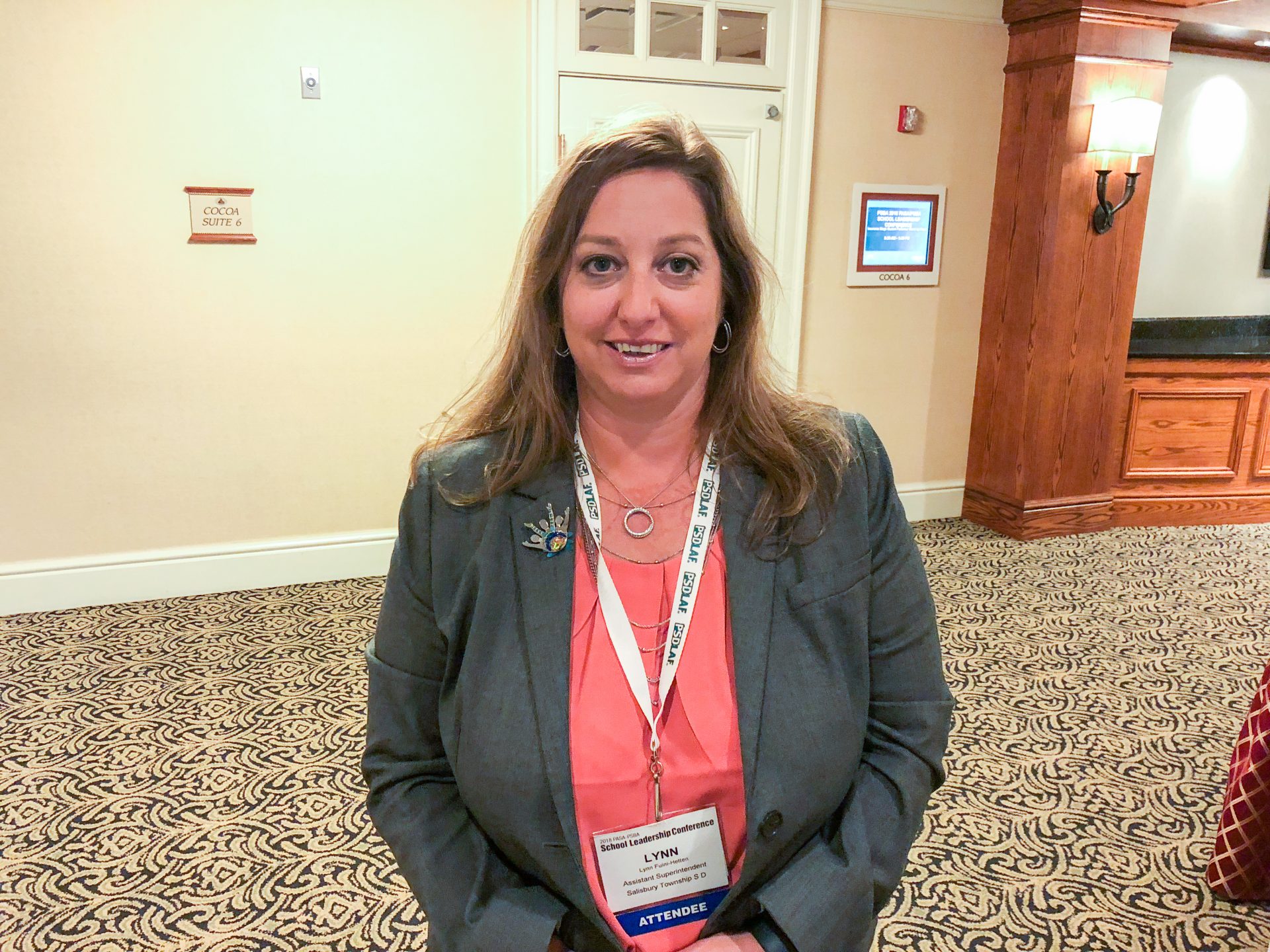 Lynn Fuini-Hetten is the associate superintendent of Salisbury Township School District in Lehigh County. She is seen here at a conference in Hershey on Oct. 18, 2018.