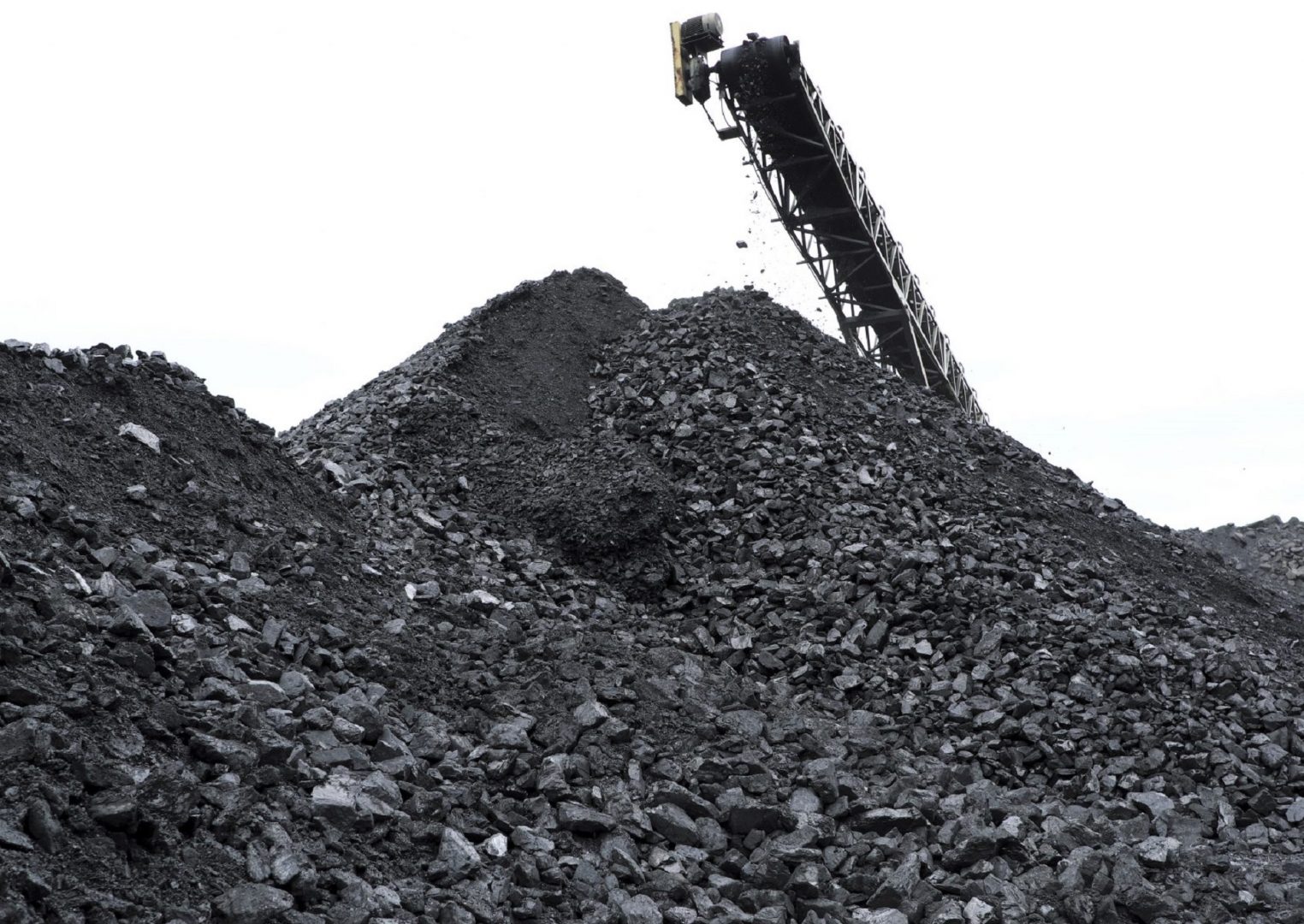 Coal is piled up at the the Blaschak Coal Corporation pit mine Dec. 4, 2018, in Mount Carmel, Pennsylvania. 