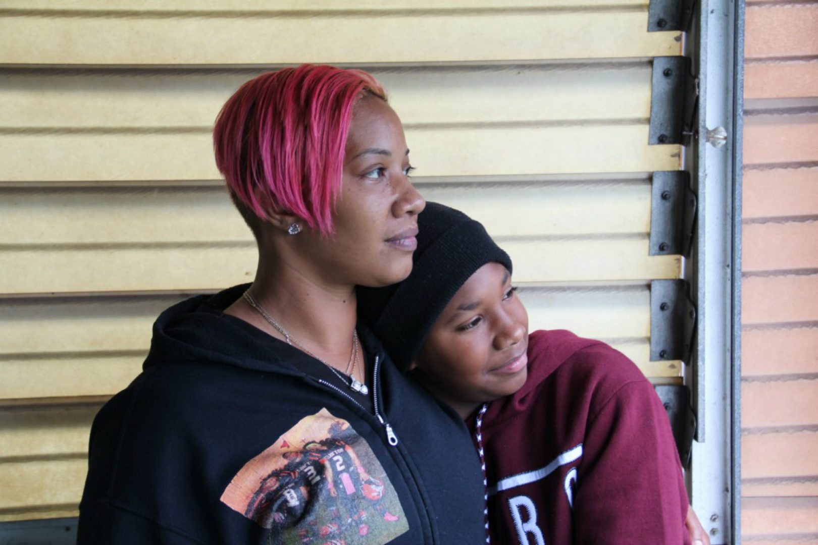 Collette Williams and her son SaVaughn, 13, live a few blocks from the Clairton Coke Works. 
